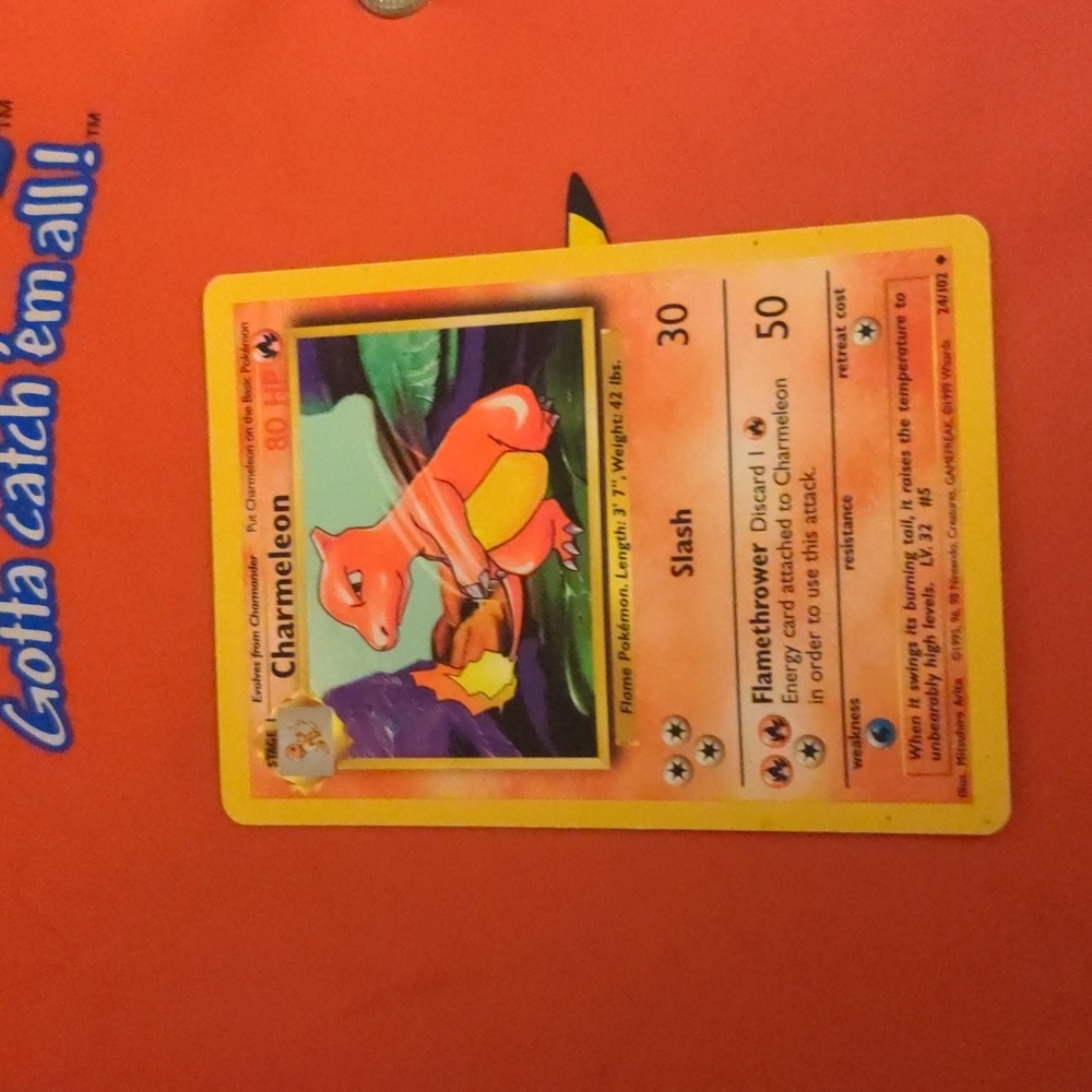 Pokemon 1995 Charmeleon 1990s Base Set
